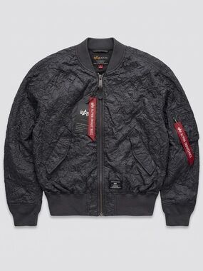 Alpha Industries L-2B Bubble Flight Jacket Bomber Jacket in Charcoal Small NWT